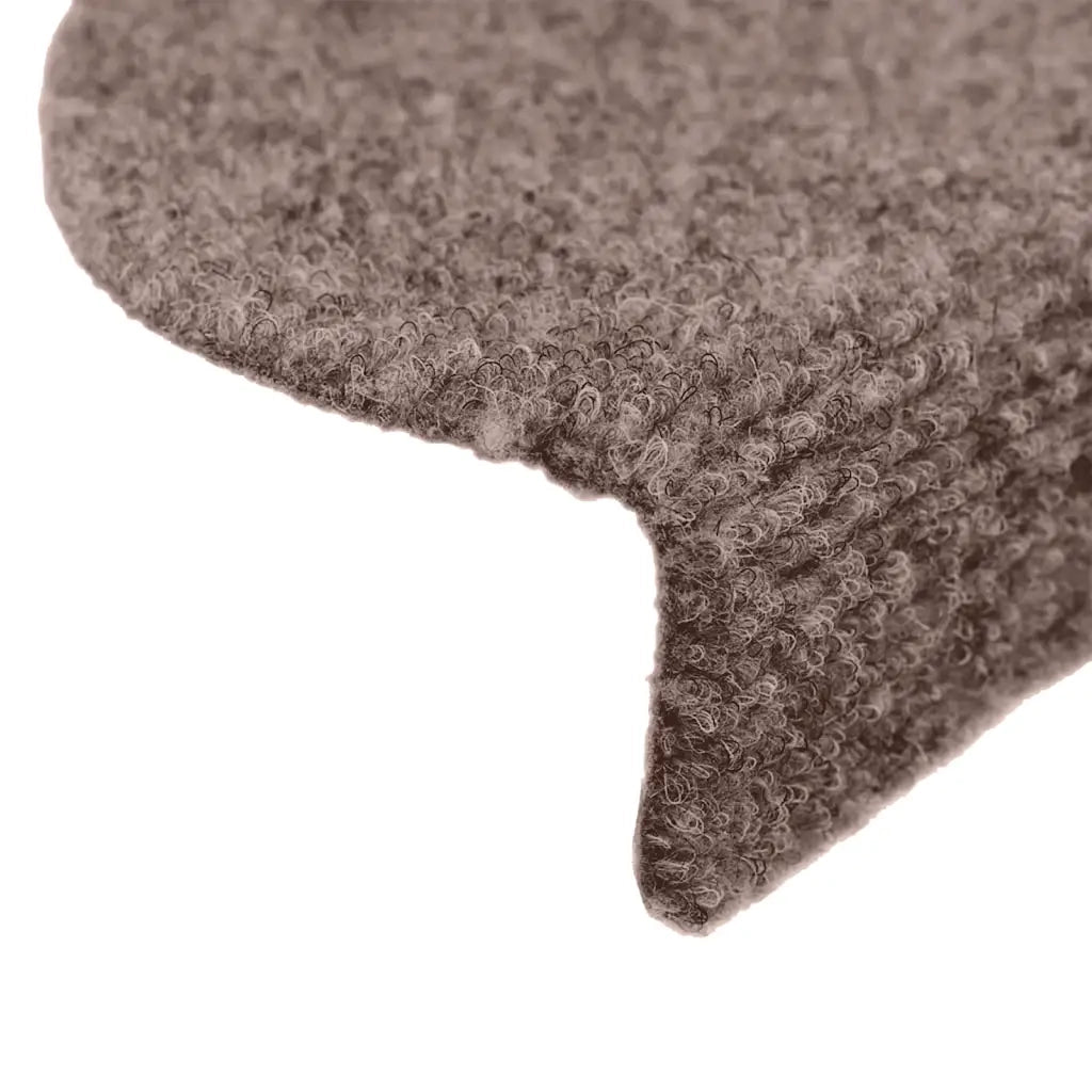 Tappetini per scale autoadesivi 5 pz | Gradini per Scale 56x17x3 cm Marrone Chiaro Semicircolari