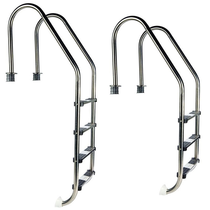 Scaletta per piscina interrata STANDARD in acciaio Inox AISI 304L Configurazione: 5 Gradini
