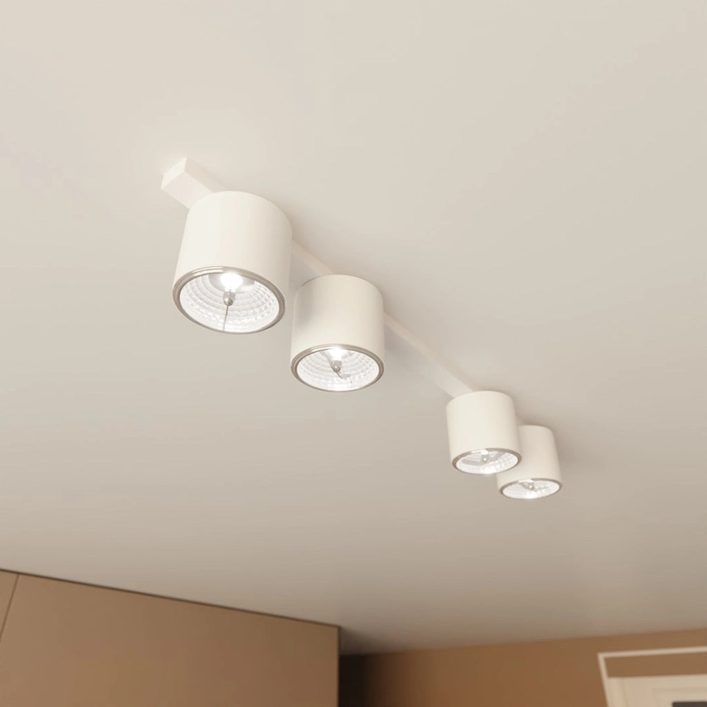Plafoniera barra bianca 90 cm 4 spot ES111 Emibig