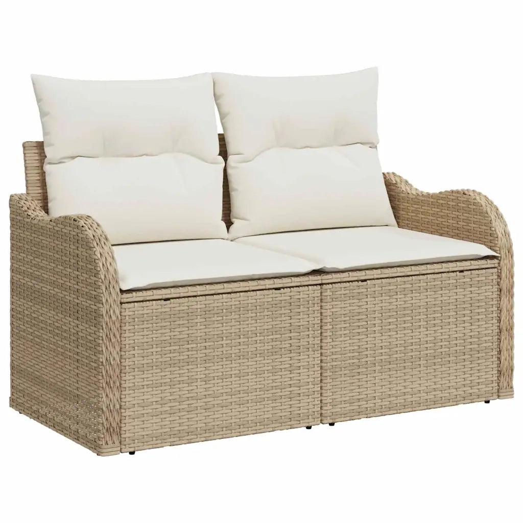 Set Divano da Giardino 4 pcs Beige e Crema polyrattan 3358950