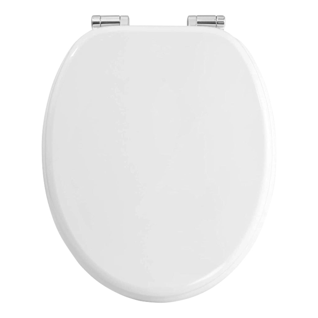 Copri Water Tavoletta WC Universale Legno Mdf Cerniere Cromate Antiruggine