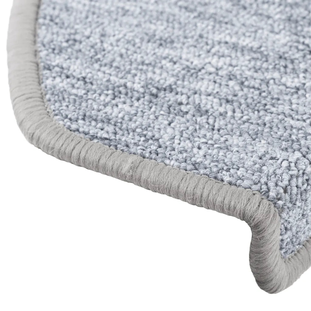 Tappetini per scale 10 pz 65x24x4 cm Grigio chiaro Semicircolari Grandi 149757