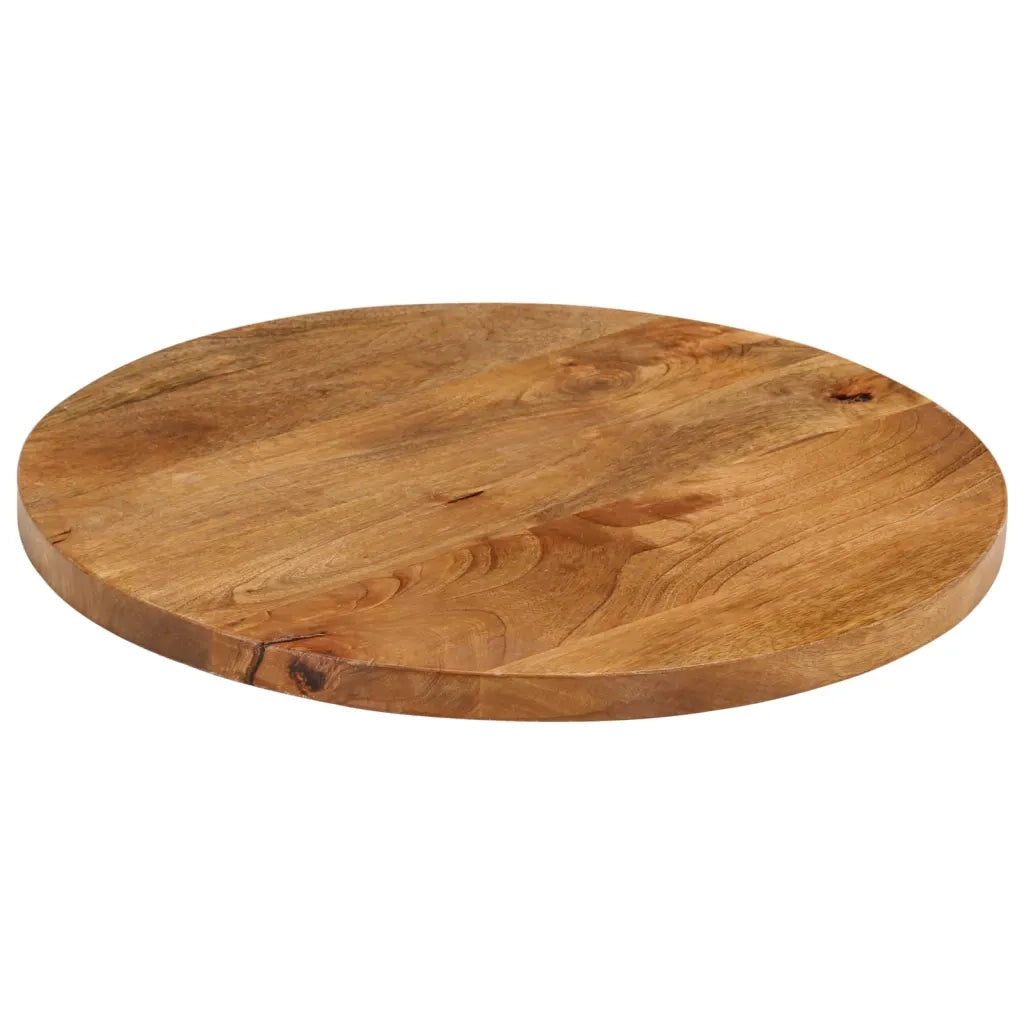 Piano per Tavolo | Superficie Tavolo | Piano Scrivania ? 50x2,5cm Rotondo in Legno Massello di Mango