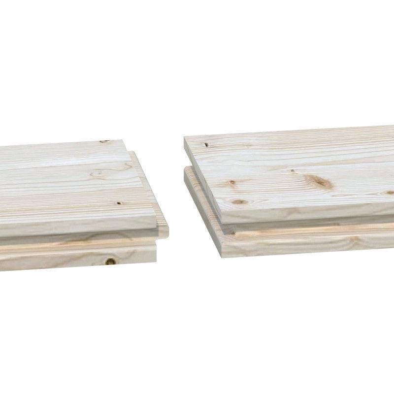 Pavimento in legno per casetta Klara, tavolato con struttura impregnata e perline abete grezzo - Esterni da Vivere