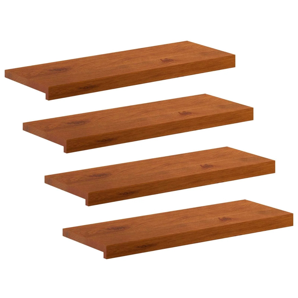 Gradini per Scale 4 pz 70 x 30 x 2 cm Marrone 3449327