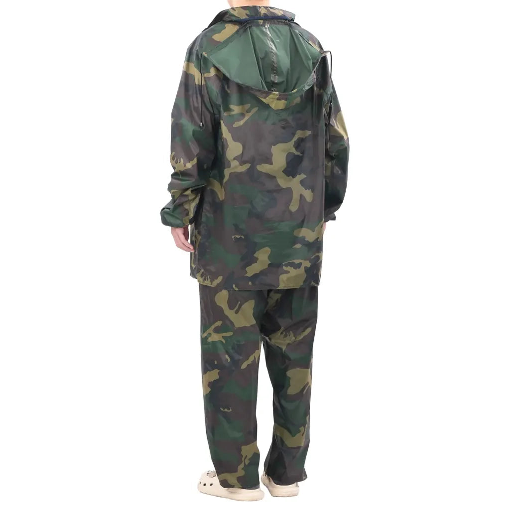 Completo Impermeabile Mimetico con Cappuccio L 2 pz per Uomini CFW1365905