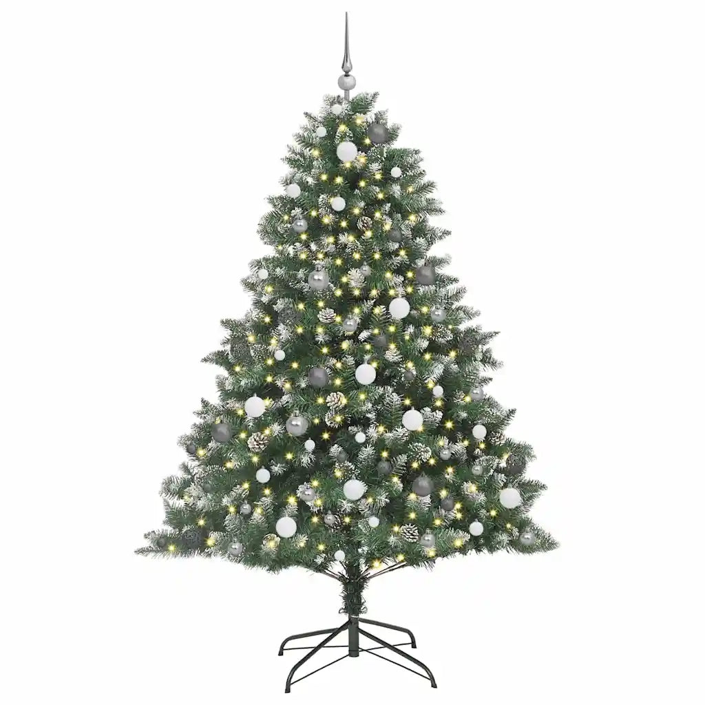 Albero di Natale artificiale con 300 LED Verde 210 cm