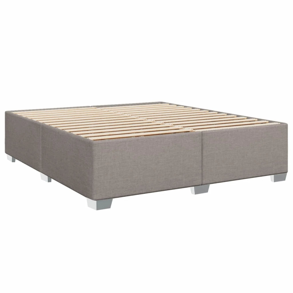 Letto con Box Spring, Materasso e LED Tortora 180 x 200 cm 3451998