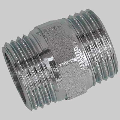 NIPLES OTTONE CROMATO  1/2 x 1/2     MADE IN ITALY
