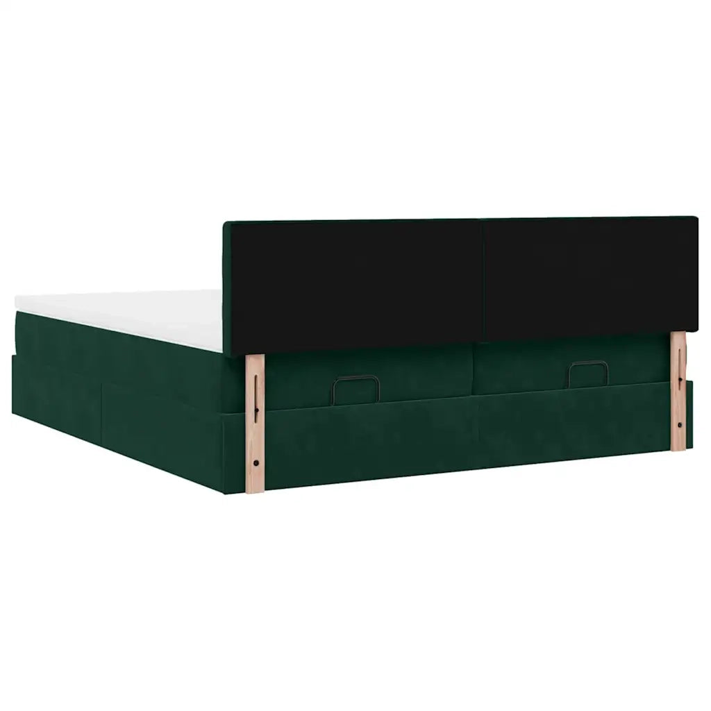 Struttura Letto Pouf con Materassi 180x200 cm Velluto 3312113