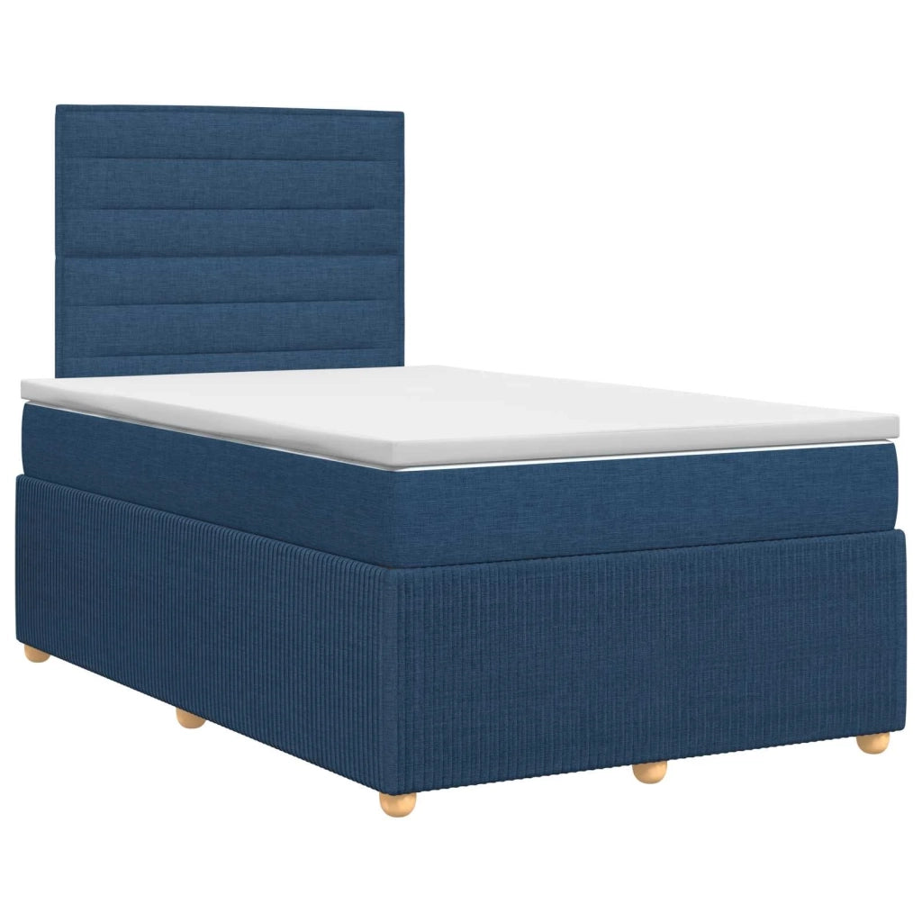 Letto box spring con materasso Blu 120 x 200 cm Tessuto 3454367
