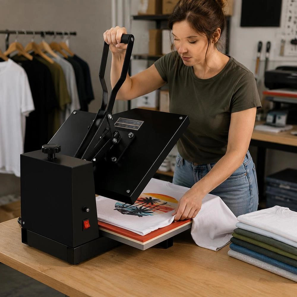 Heat Press 1700 W Power, Heat Press, Fast Heating, High-pressure Heat Press For T-shirts, Digital Industrial Sublimation Printer For Heat Transfer Vinyl 40.6 X 51 Cm