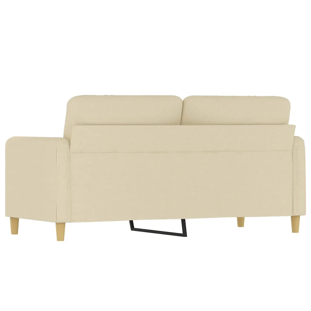 Divano a 2 Posti Crema 140 cm in Tessuto 359480