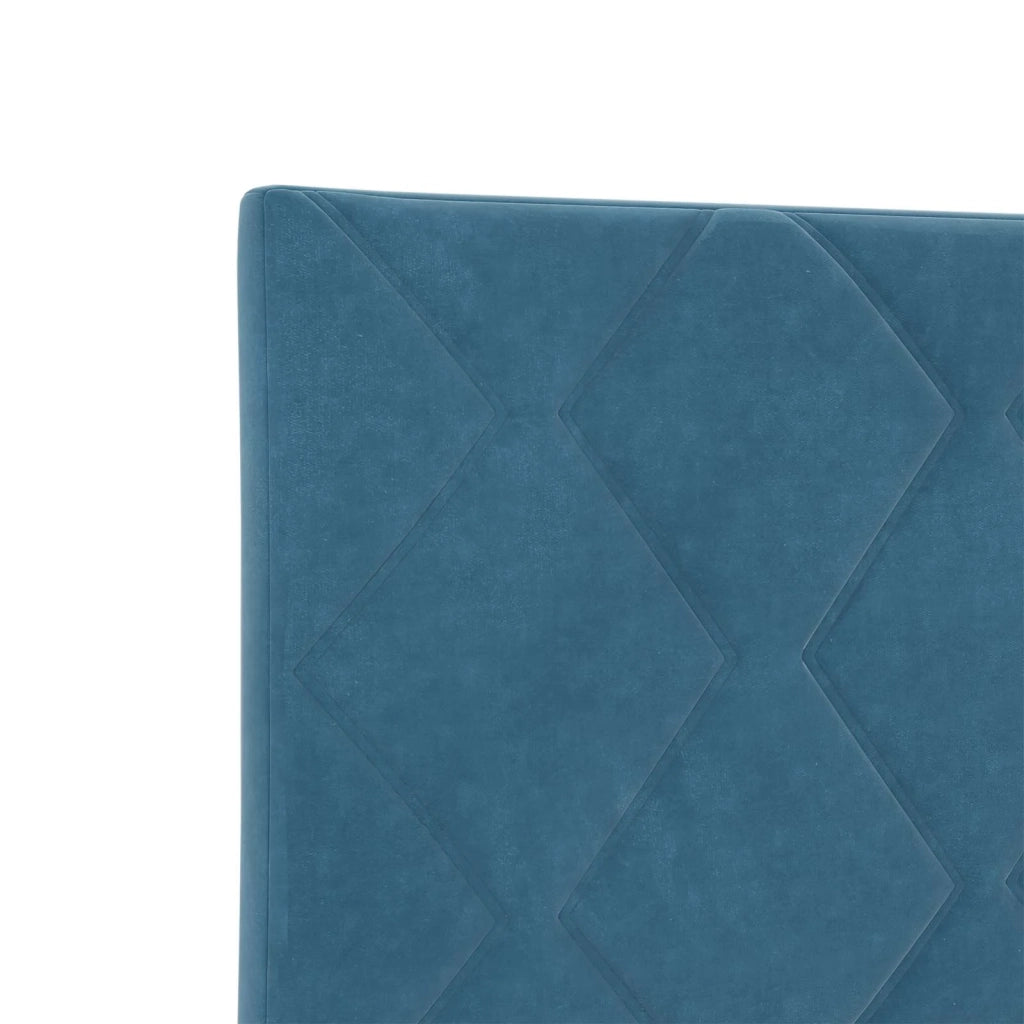 Letto box spring con materasso Blu 160 x 200 cm Velluto 3453684