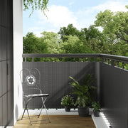 Paravento da Balcone Antracite 500x100 cm in Polyrattan 156243