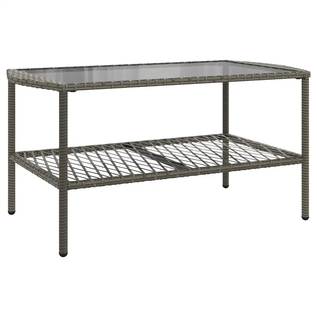 Set Divani da Giardino 4 pz con Cuscini in Polyrattan Grigio 368729