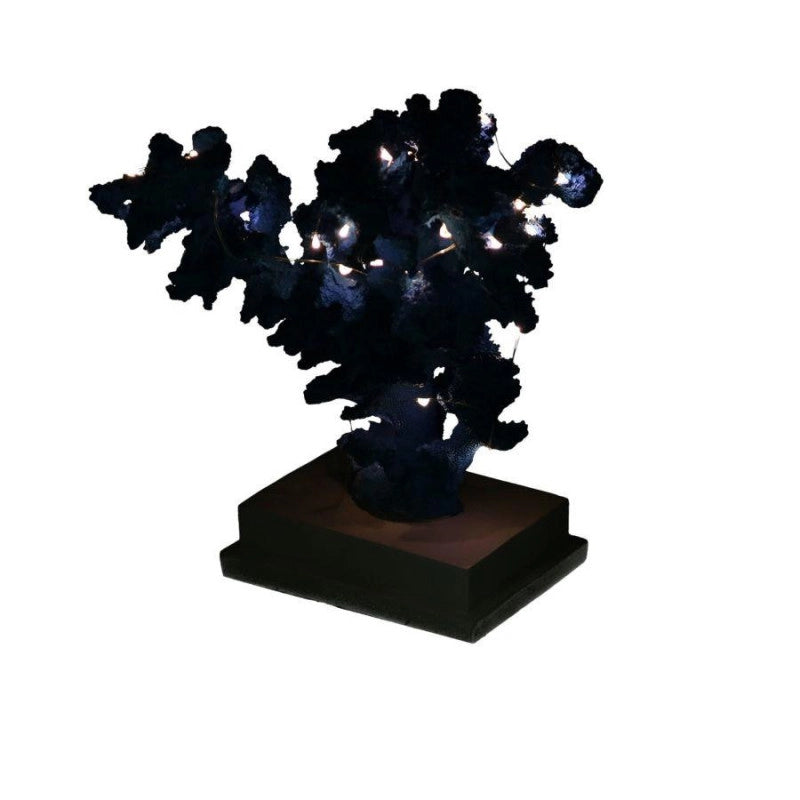 Corallo resina azzurro con led cm 20x17h24,5