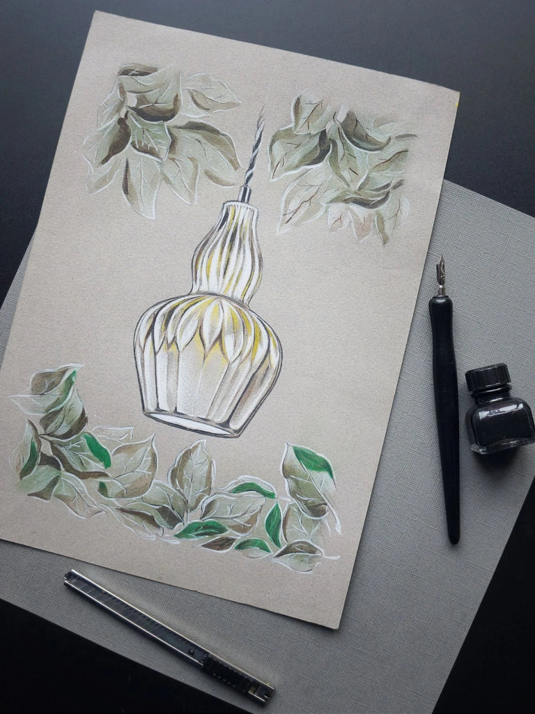 Sospensione Contemporanea Eustoma Metallo Nichel 1 Luce Diffusore Vetro Blu