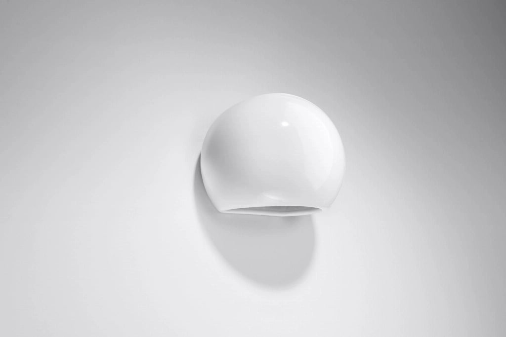 Applique GLOBE bianca lucida ceramica Sollux SL1026