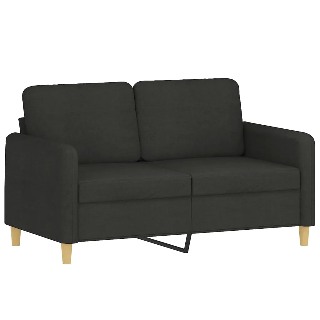 Set Divani 3 pz con Cuscini Nero in Tessuto 3202074