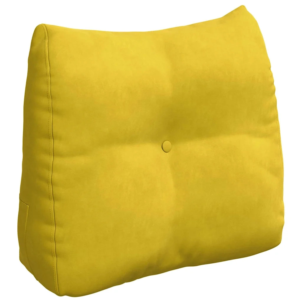 Cuscino per Schiena Giallo 60 x 24 x 50 cm Velluto 42014407