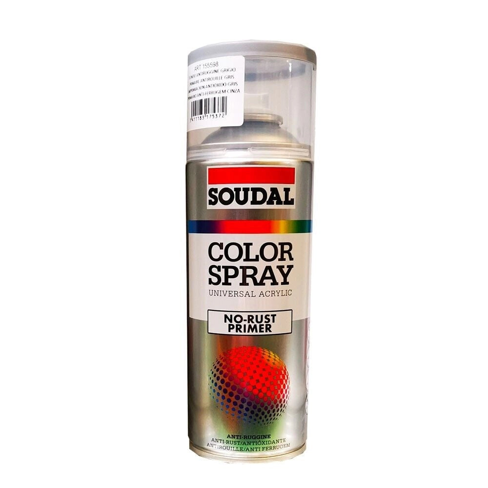 BOMBOLETTA ANTIRUGGINE SOUDAL 400 ml - Grigia - 6 pezzi- SOUDAL