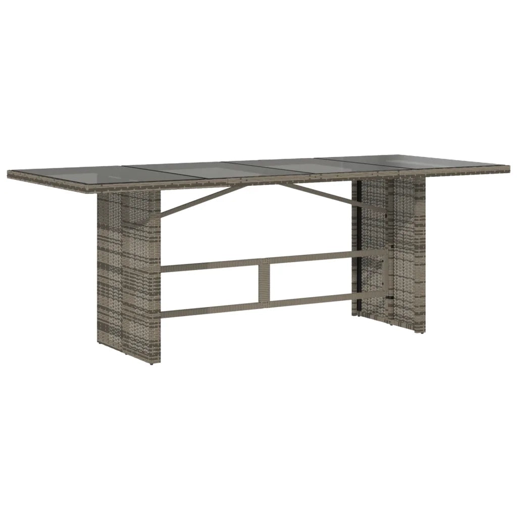 Set da Pranzo da Giardino 7 pz con Cuscini in Polyrattan Grigio 3212924