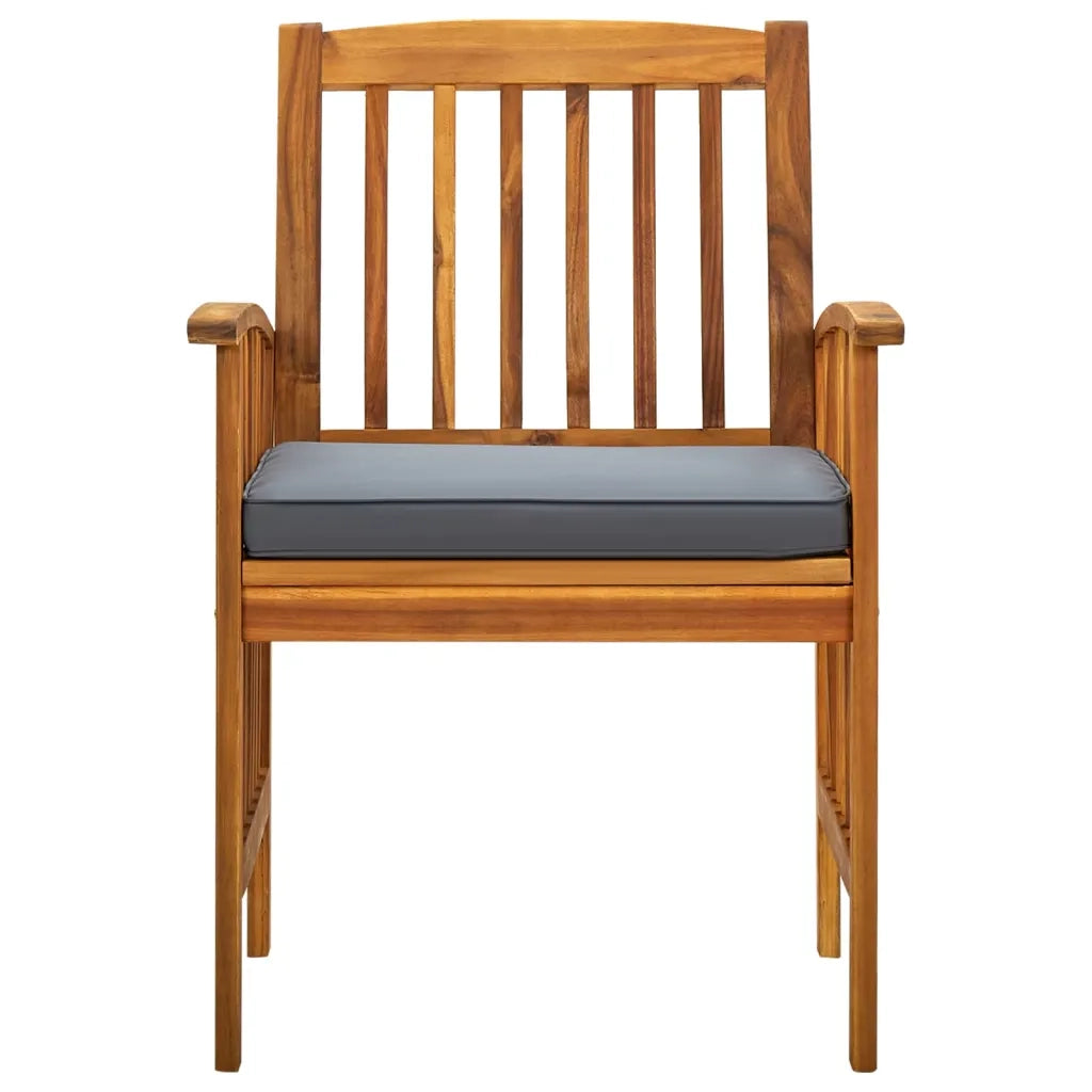 Set da Pranzo da Giardino 3 pz con Cuscini Massello di Acacia
