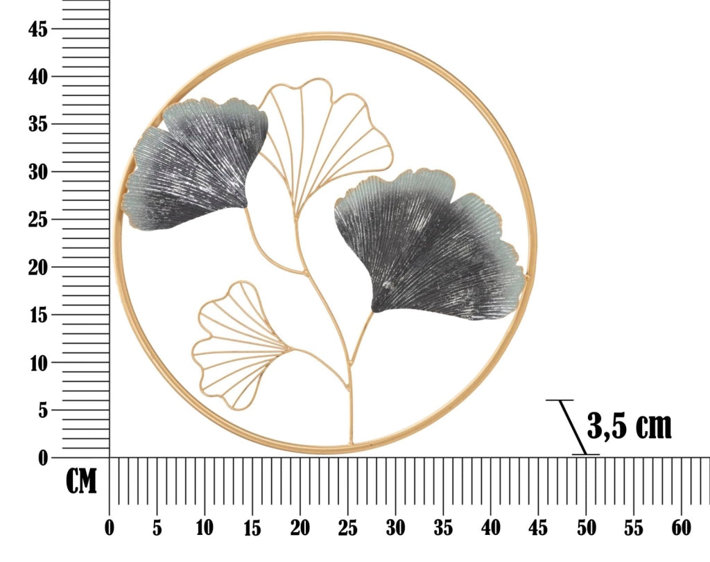 Pannello da Muro Flower Simple Ø 45,5x3,5 cm in Ferro
