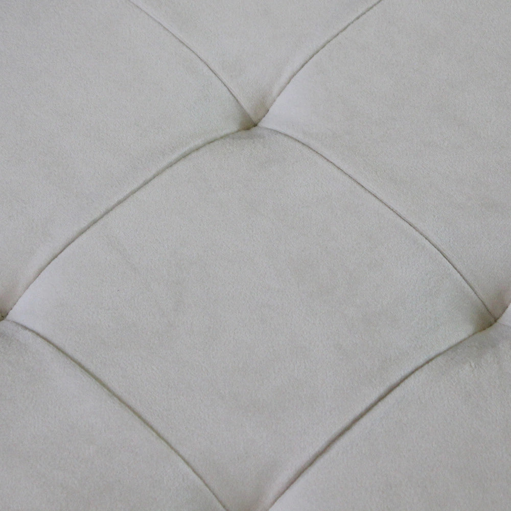POUF CONTENITORE QUADRATO IN VELLUTO BEIGE