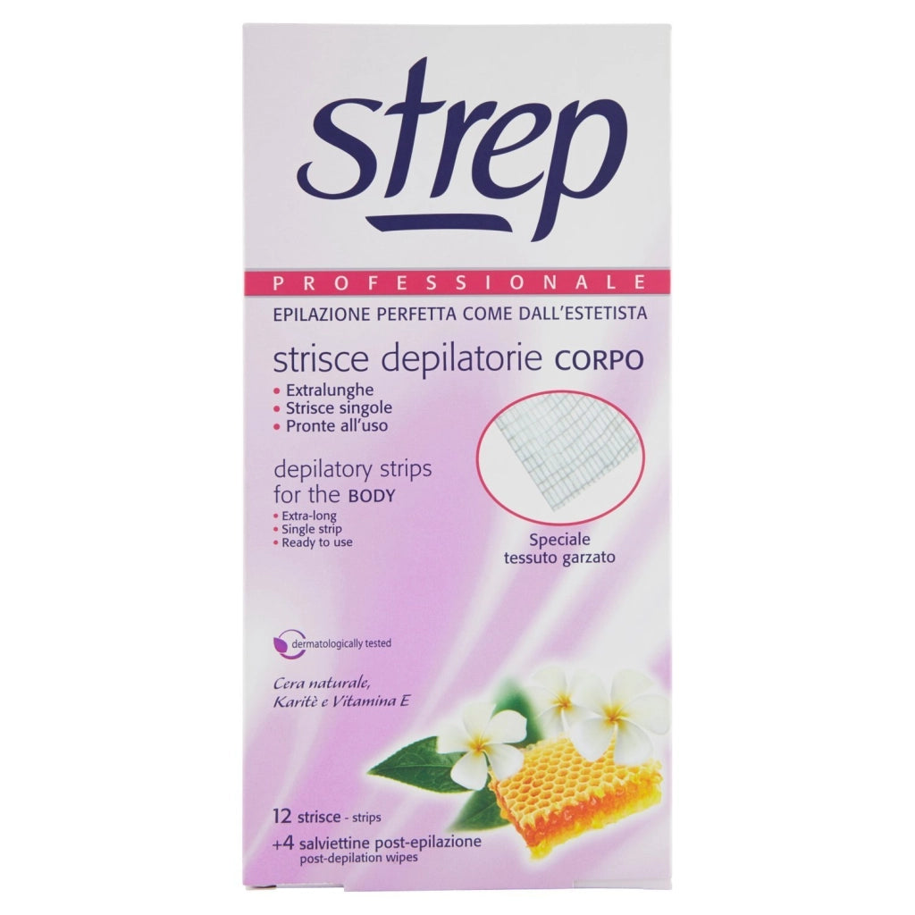STREP STRISCE DEPILATORIE CORPO 12PZ PROFESSIONALI