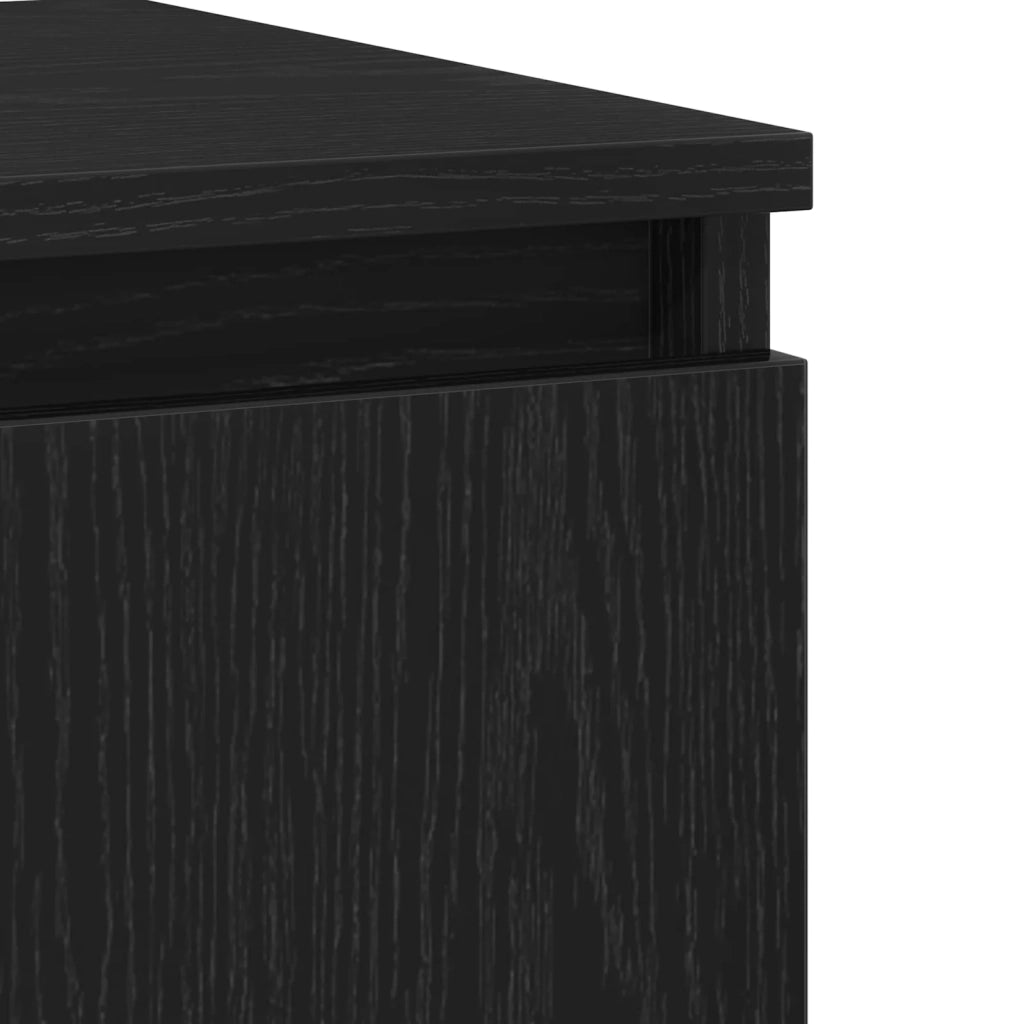 Credenza Rovere Nero 60 x 35 x 70 cm Legno multistrato 862594
