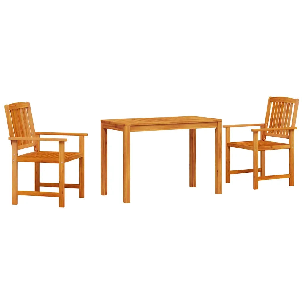 Set da Pranzo per Giardino 3 pcs Marrone