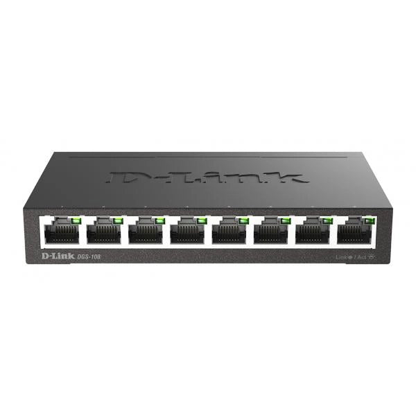 D-LINK SWITCH 8 PORTE GIGABIT CASE METALLICO