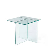 TAVOLINO Laterale 45x45x51 cm Vetro Trasparente
