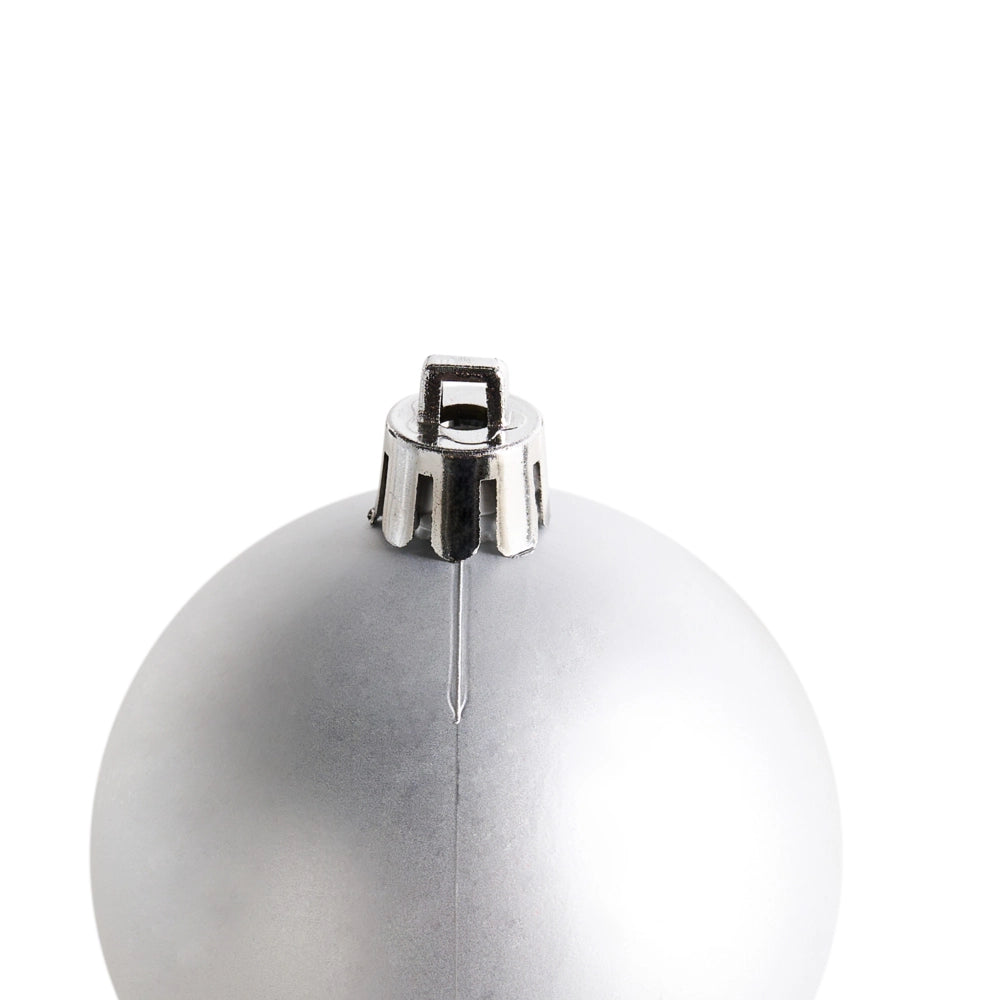 Set di 102 palline di Natale Decorazioni da appendere in plastica argento Stile tradizionale Albero di Natale Forme diverse