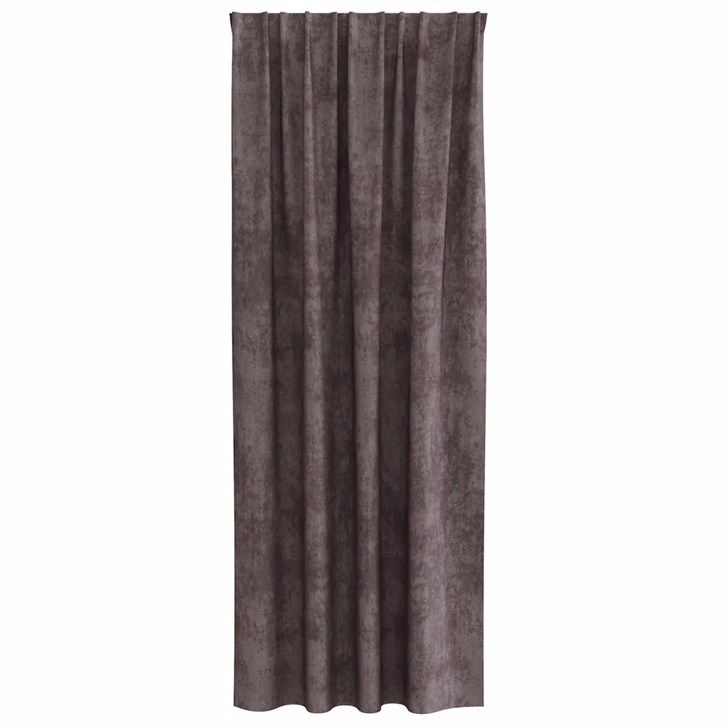 Tende in Velluto con tende 2 pcs Marrone 245 x 140 cm Velluto 4107696