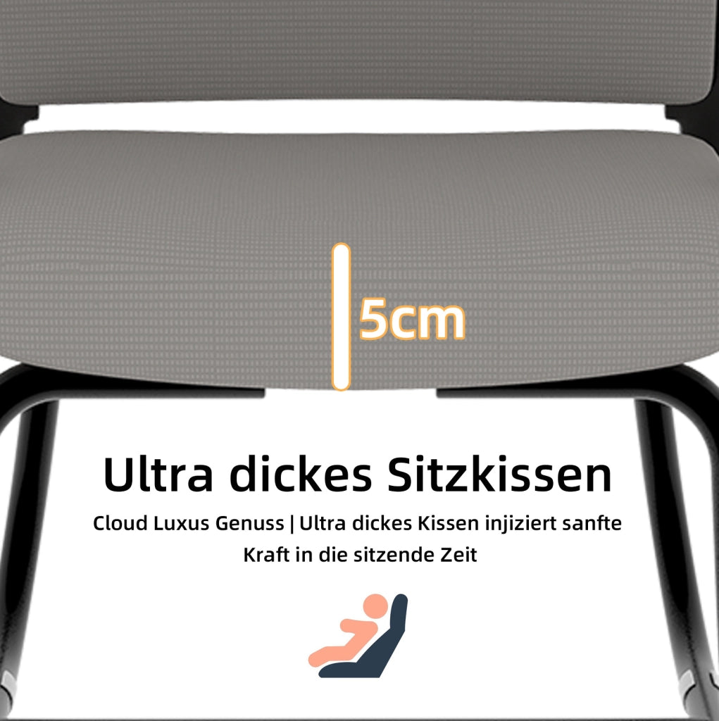 SEDIA Ufficio con Schienale in Mesh Grigio e Nero