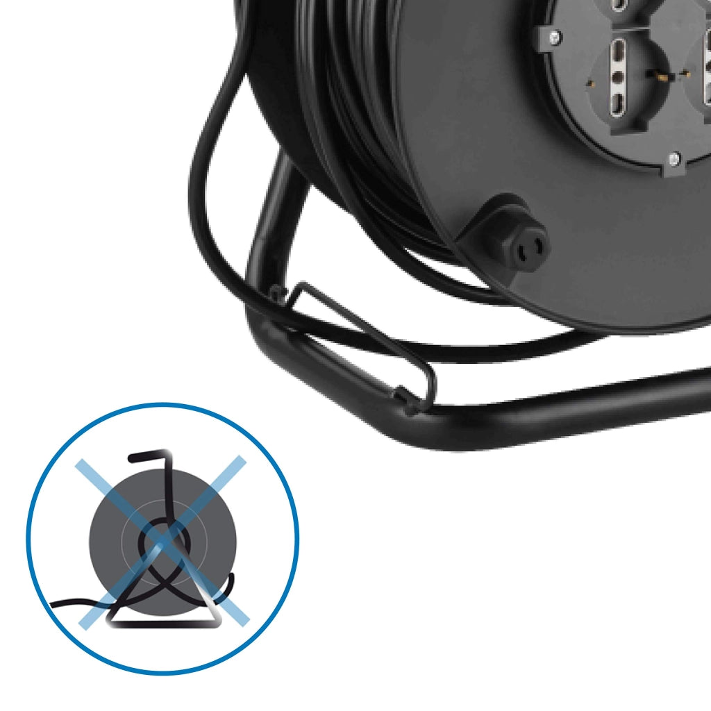 Avvolgicavo Domestico con Cavaletto 50 m Electraline