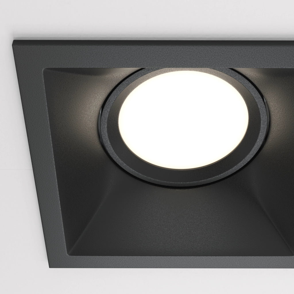 Faretto incasso soffitto Maytoni DOT rettangolare 2xGU10 nero
