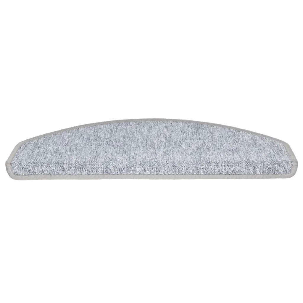 Tappetini per scale 10 pz 65x24x4 cm Grigio chiaro Semicircolari Grandi 149757