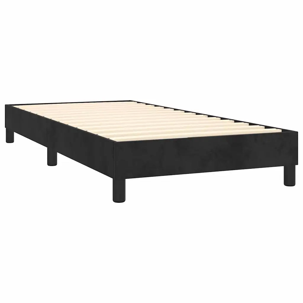Letto a Molle con Materasso e LED Nero 90x200 cm in Velluto 3134563