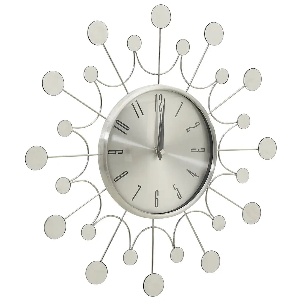 Orologio da Parete Argento 40 cm in Metallo 325165
