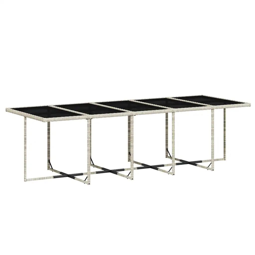 Set da Pranzo da Giardino 15 pz con Cuscini Grigio Polyrattan 3277822