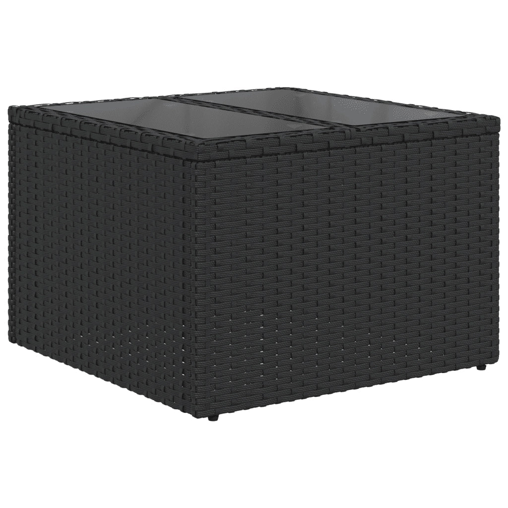 Set Divano da Giardino 6 pz con Cuscini Nero in Polyrattan 3218966