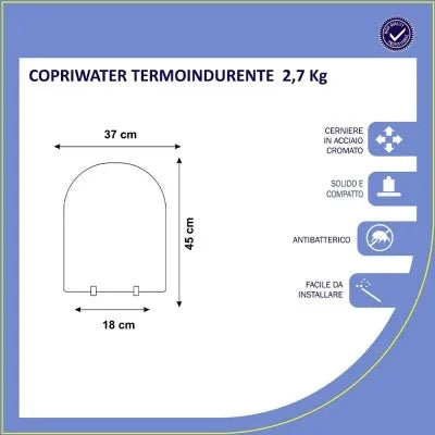 Copriwater INCEA bianco compatibile con serie LAURA E LUNA