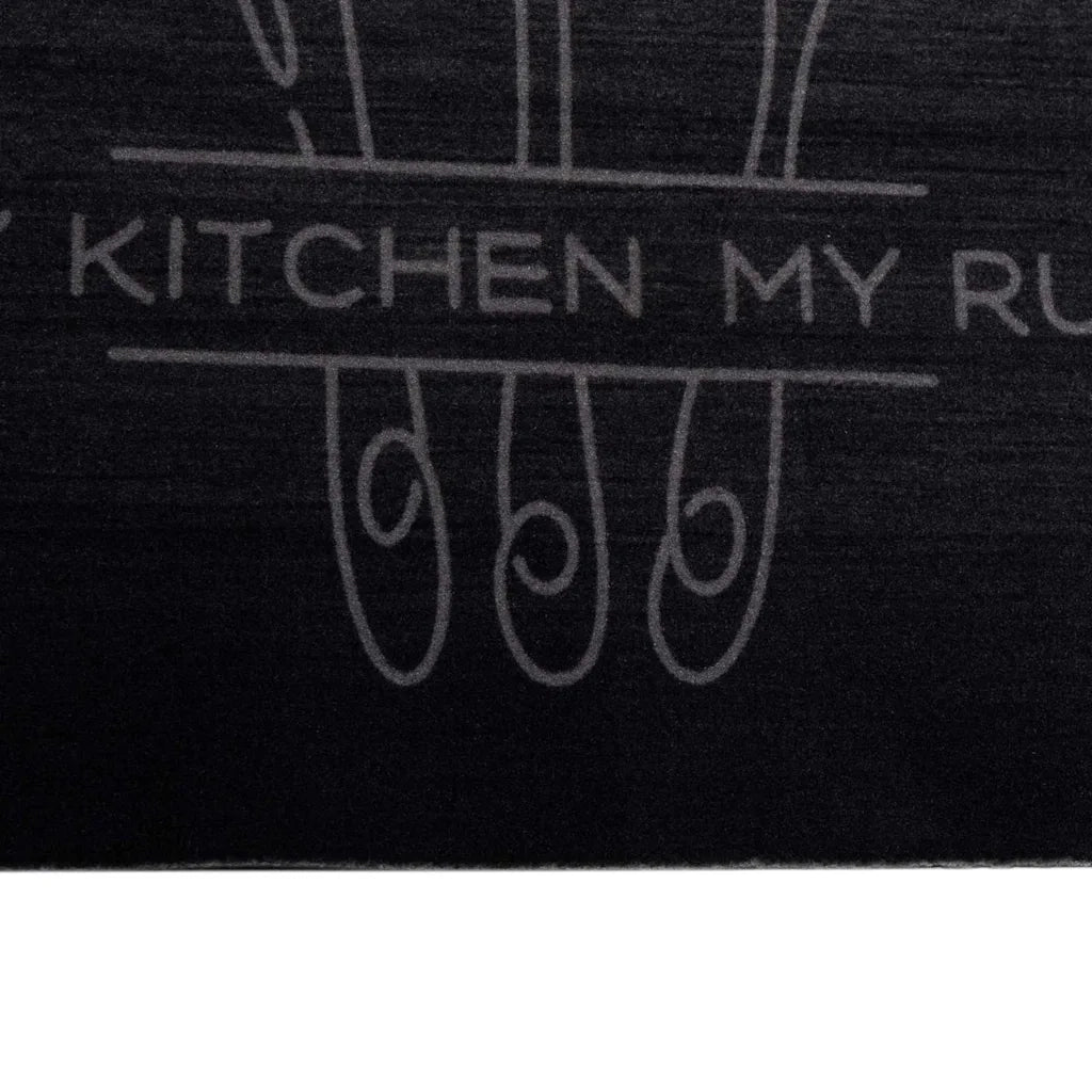 Tappeto da Cucina Nero 300 x 60 cm Velluto 42013430