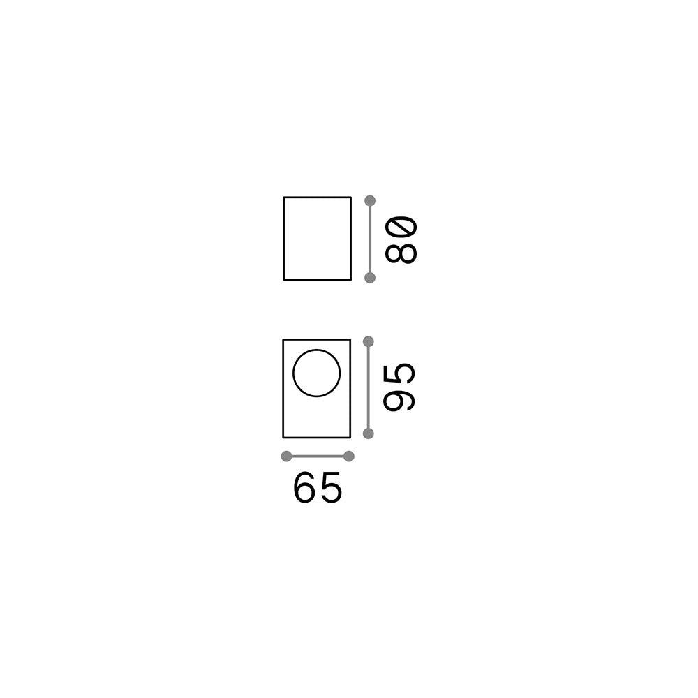 Applique Moderna Up Alluminio Nero 1 Luce G9 3W 3000K Luce Calda