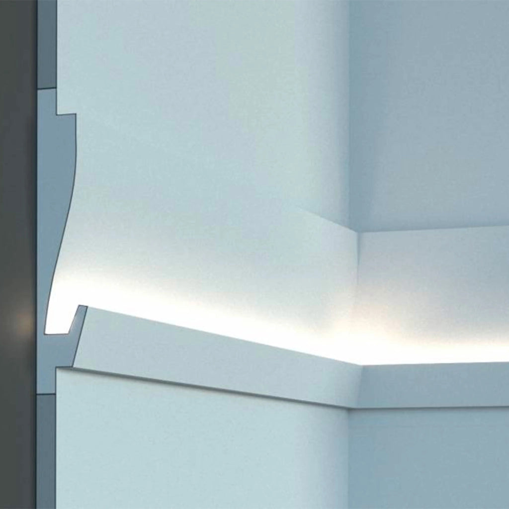 a barra *** STOCK *** Pacco da 12 barre di cornice XPS Con alloggio LED 35X180x1150 KD405