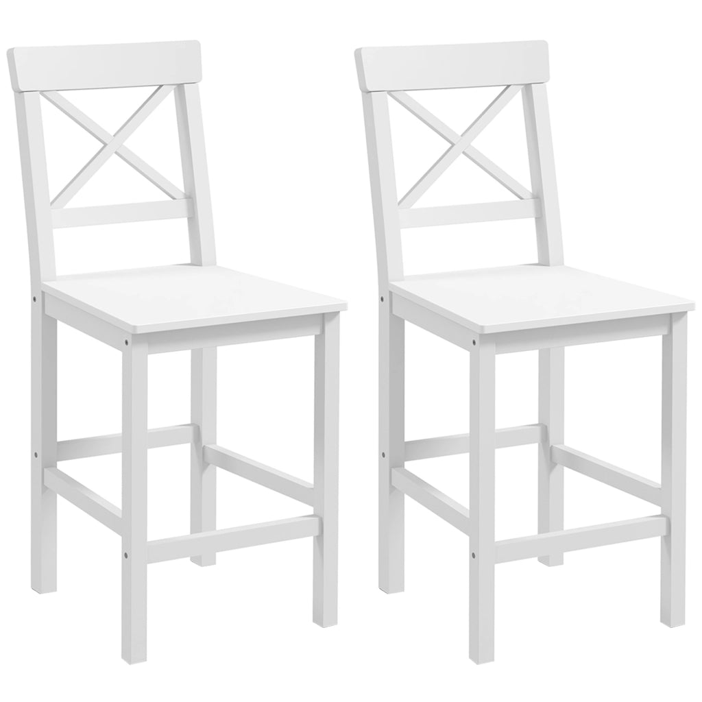 Sedia da Bar ¨C Minimal ¨C Legno Bianco 60 cm